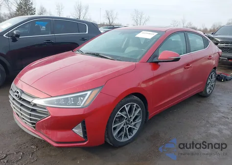2020 Hyundai Elantra Limited z USA, uszkodzony, nr VIN 5NPD84LF5LH521028